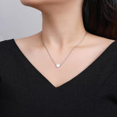 Tiny Minimalist Dainty Heart Necklace for Women