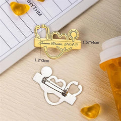 Personalized Engraved Logo Lapel Pin Brooch For Doctor