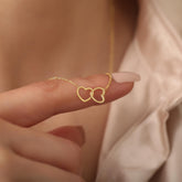 925K Silver Two Heart Necklace