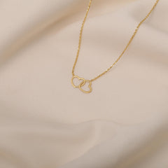 925K Silver Two Heart Necklace