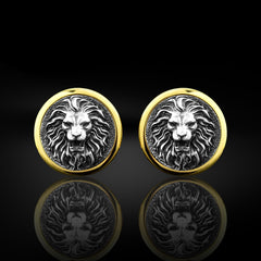 Wild Lion Sterling Silver Men Cufflinks