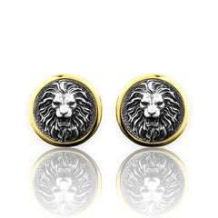 Wild Lion Sterling Silver Men Cufflinks