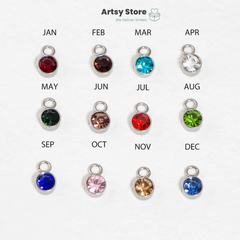 925 Silver Initial and Birthstone Personalised Necklace