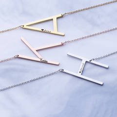 LARGE INITINAL LATTER NECKLACE