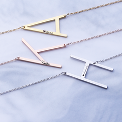 LARGE INITINAL LATTER NECKLACE