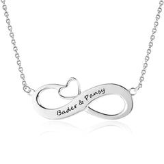 Custom Infinity Name Engraved Necklace