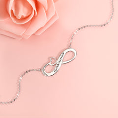 Custom Infinity Name Engraved Necklace