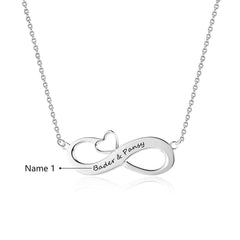 Custom Infinity Name Engraved Necklace