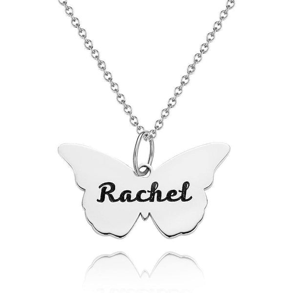 BUTTERFLY WITH NAME NECKLACE
