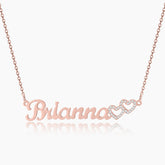 Two Heart Diamond Necklace