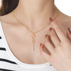 Vertical Name Necklace