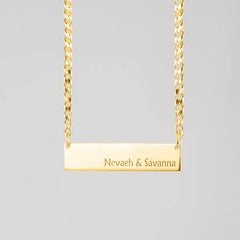 Electroplated Bar Necklace