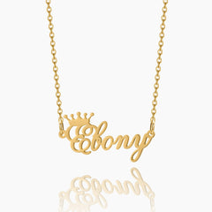 Crown With Name Necklace