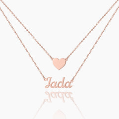 Heart Layer Name Necklace