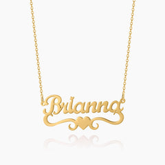 Title Heart Name Necklace