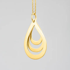 Customised Love Drop Necklace Gold Electroplated