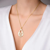 Customised Love Drop Necklace Gold Electroplated