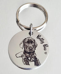 Actual Pet Photo Keyring