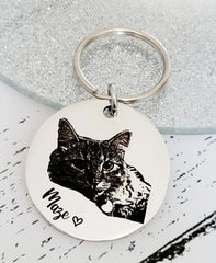 Actual Pet Photo Keyring