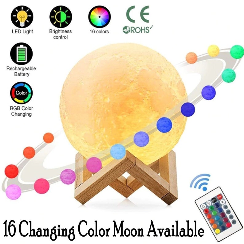Moon Lamp With Photo & Text
