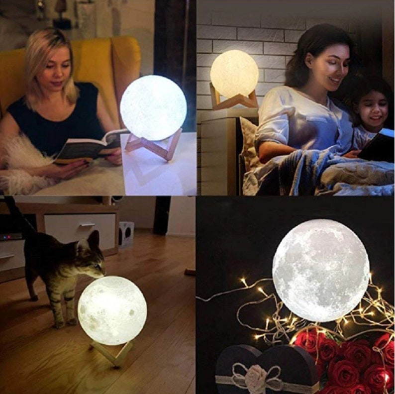 3D Personalized Printed Moon Lamp