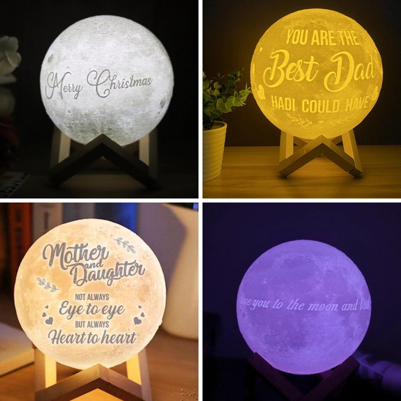 Moon Lamp With Picture and Message