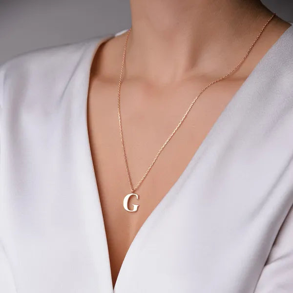 Capital Letter Pendant Necklace