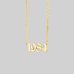 Birth Year Gothic Minimal Necklace