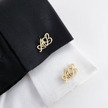 Load image into Gallery viewer, Personalized Initials Heart Cuff Link