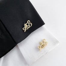 Load image into Gallery viewer, Personalized Initials Heart Cuff Link