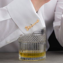 Load image into Gallery viewer, Personalized Name Cufflinks For Groomsmen Gifts