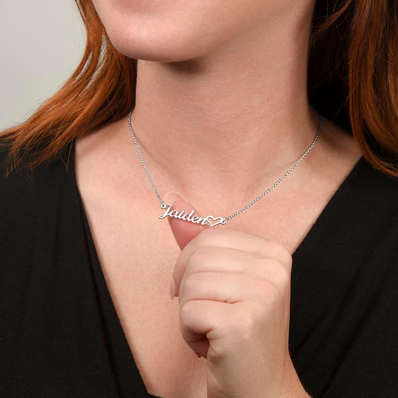Name with Heart Necklace