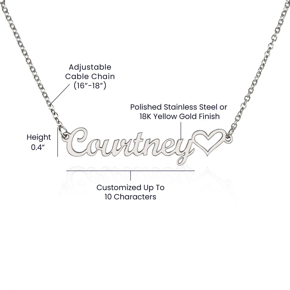 Name with Heart Necklace