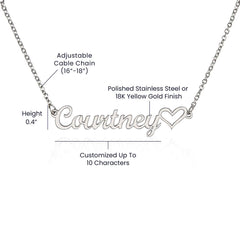 Name with Heart Necklace
