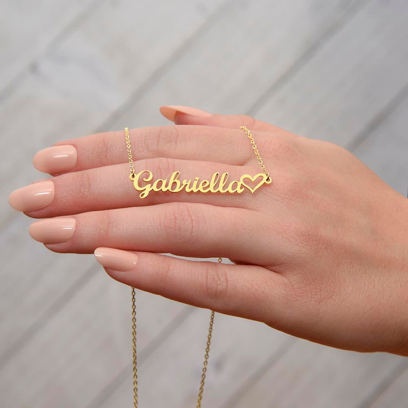 Name with Heart Necklace