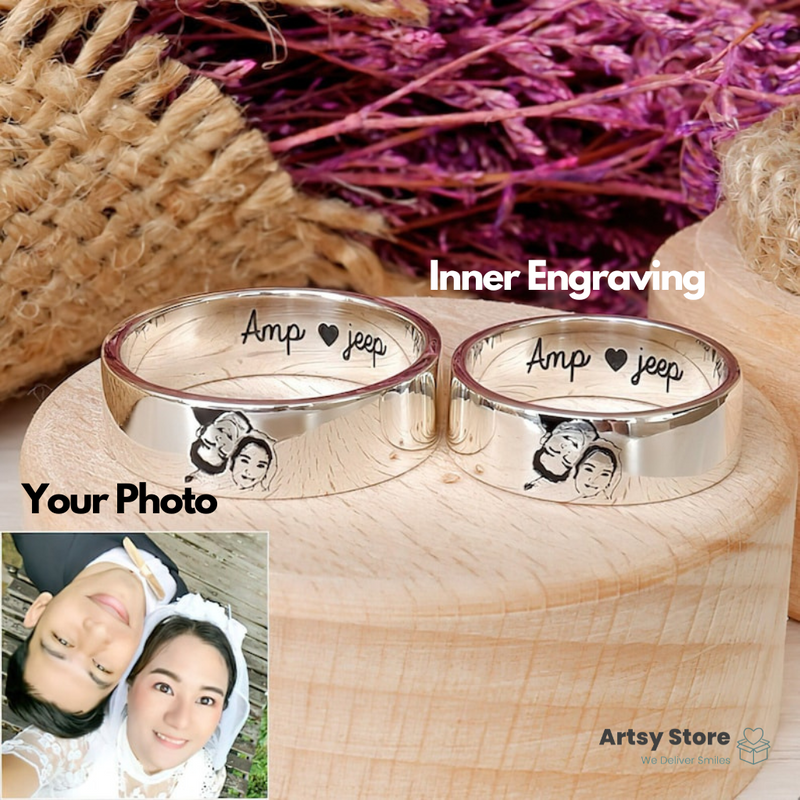 Personalized Engraved Picture Ring