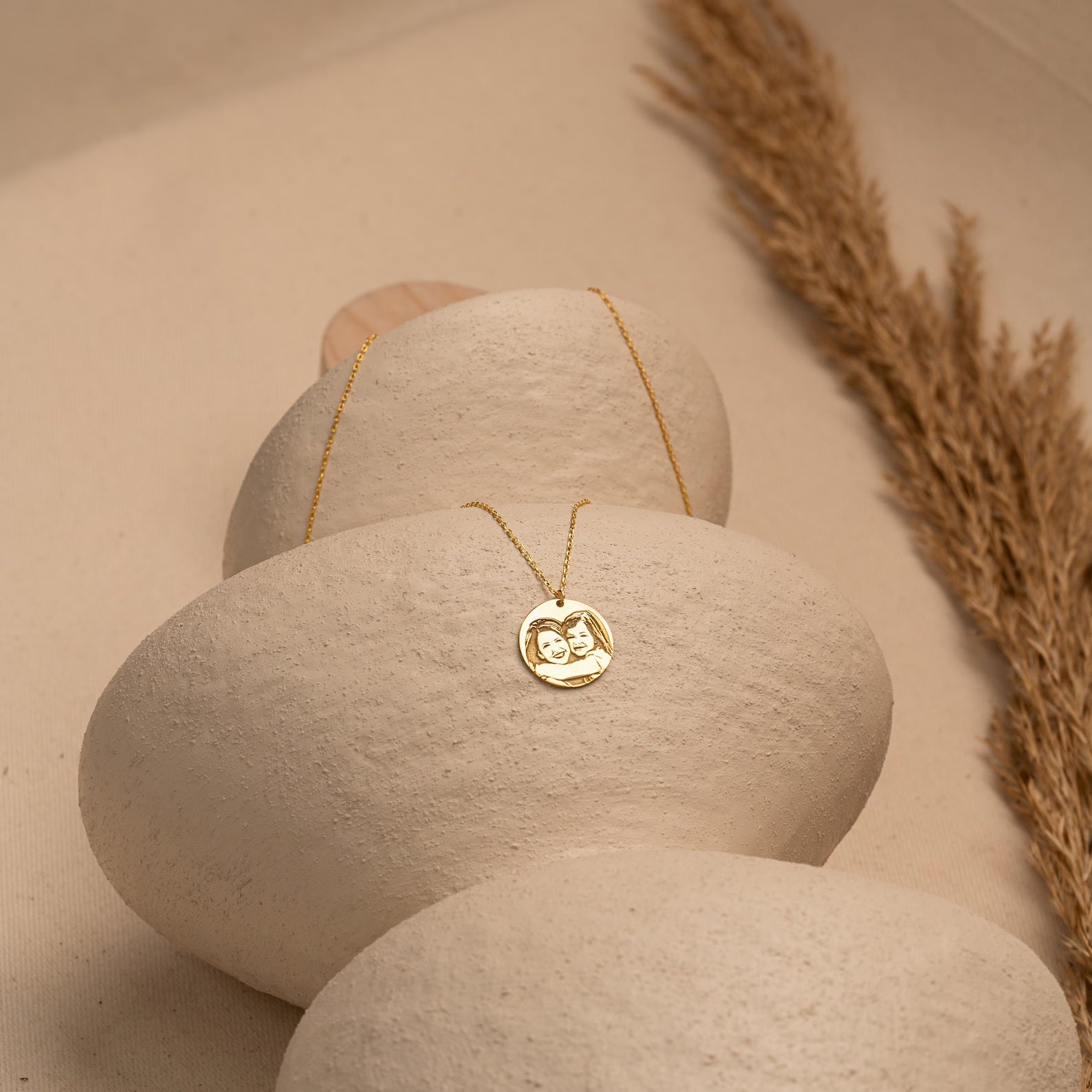 Custom Photo & Text Engraved Pendant