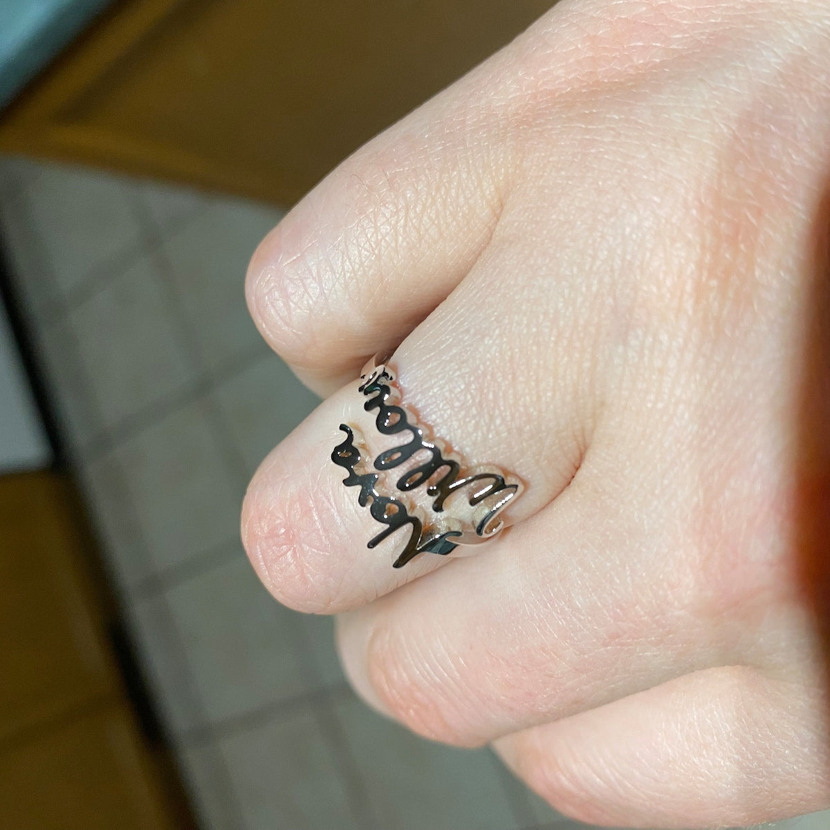 Double Name Ring- 925 Sterling Silver