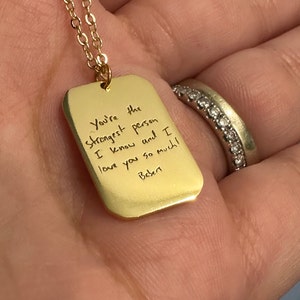 Engraved Actual Your Own Handwriting-Necklace