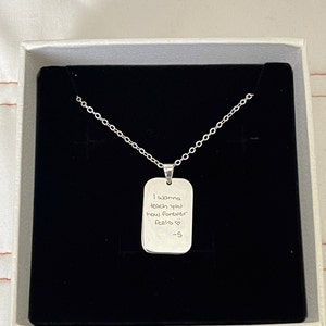 Engraved Actual Your Own Handwriting-Necklace