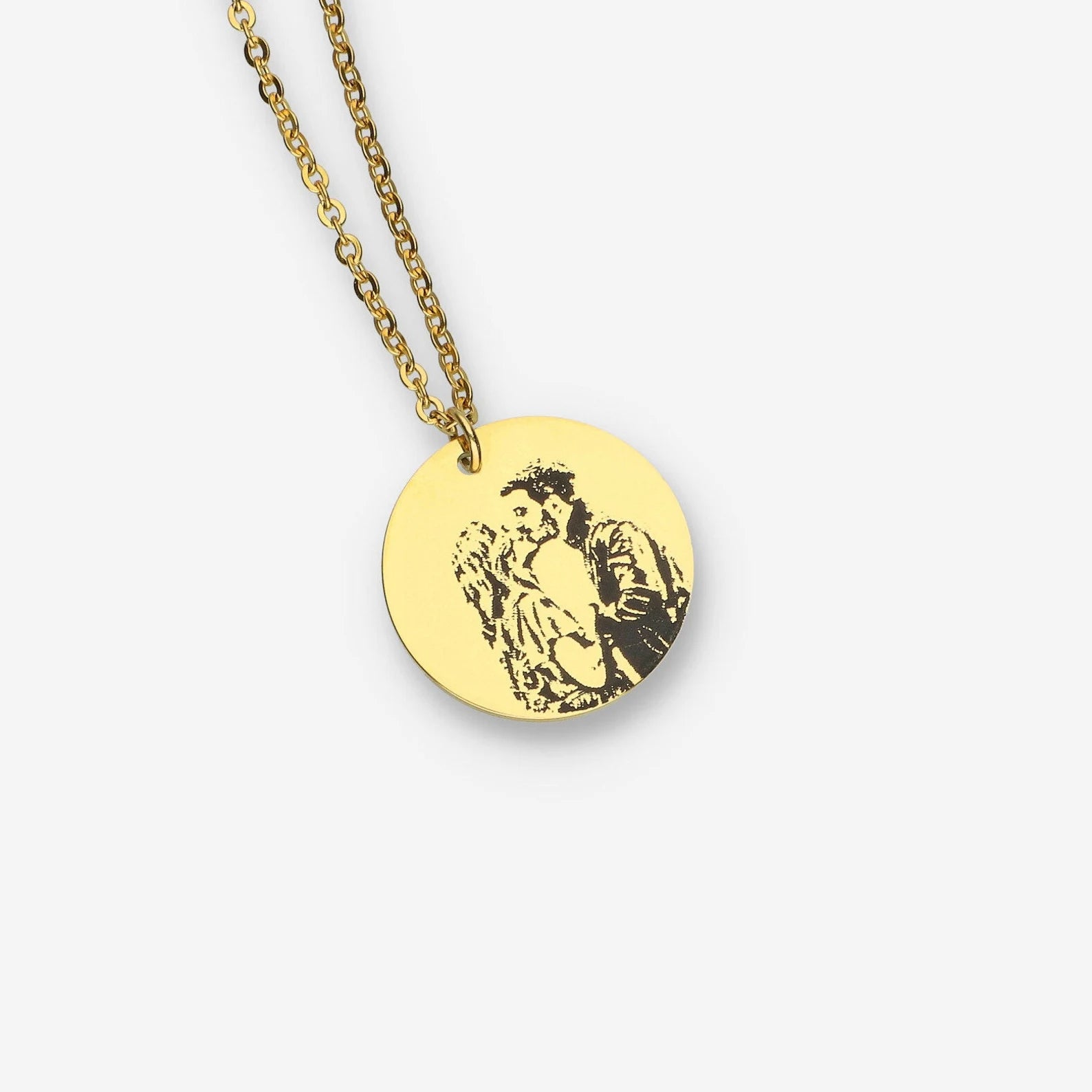 Custom Photo & Text Engraved Pendant