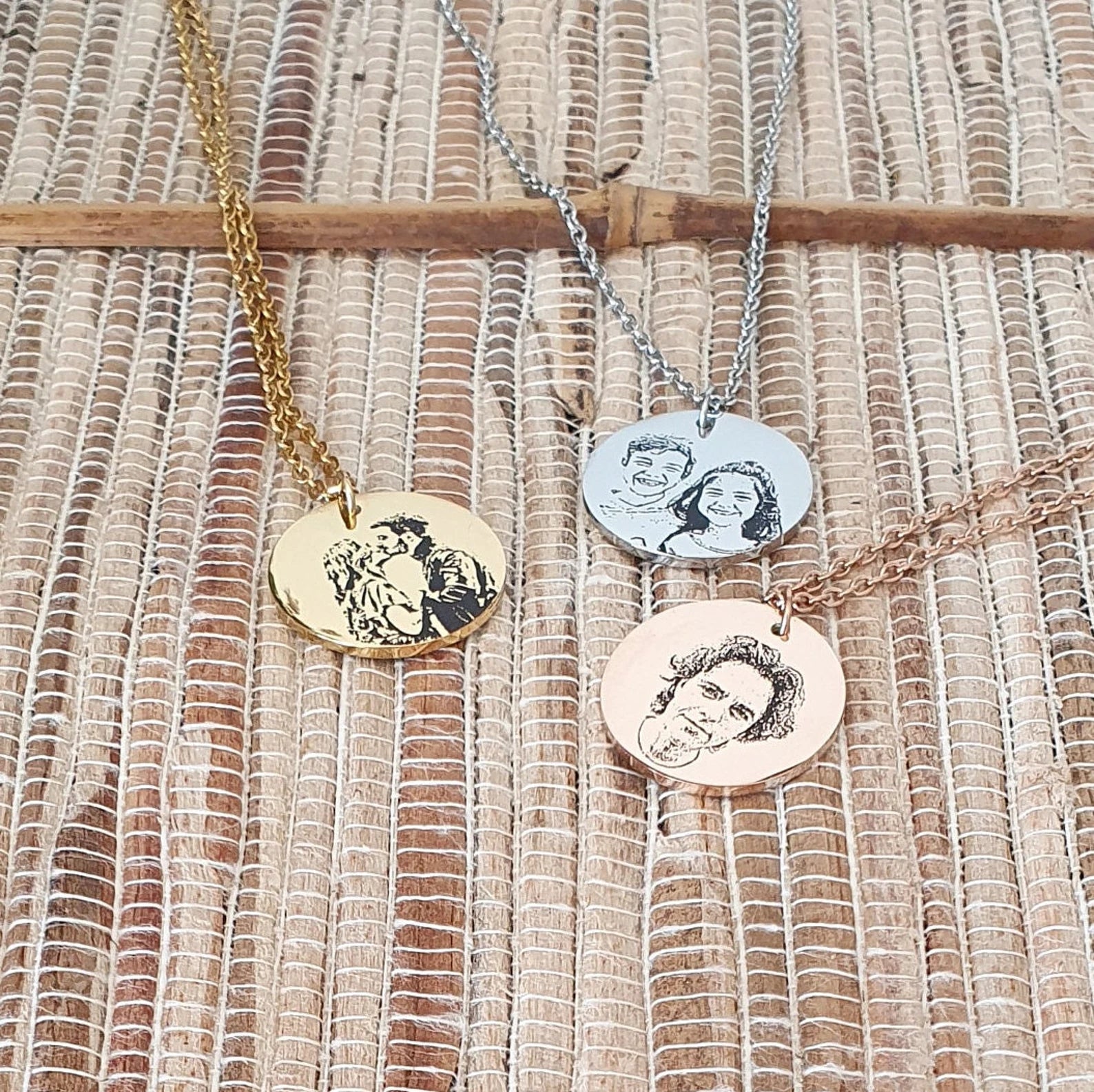 Custom Photo & Text Engraved Pendant