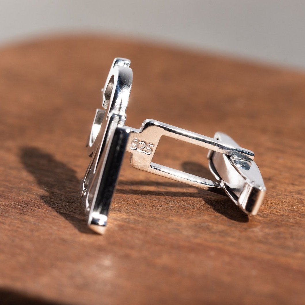 925 Sterling Silver Initials Cufflinks