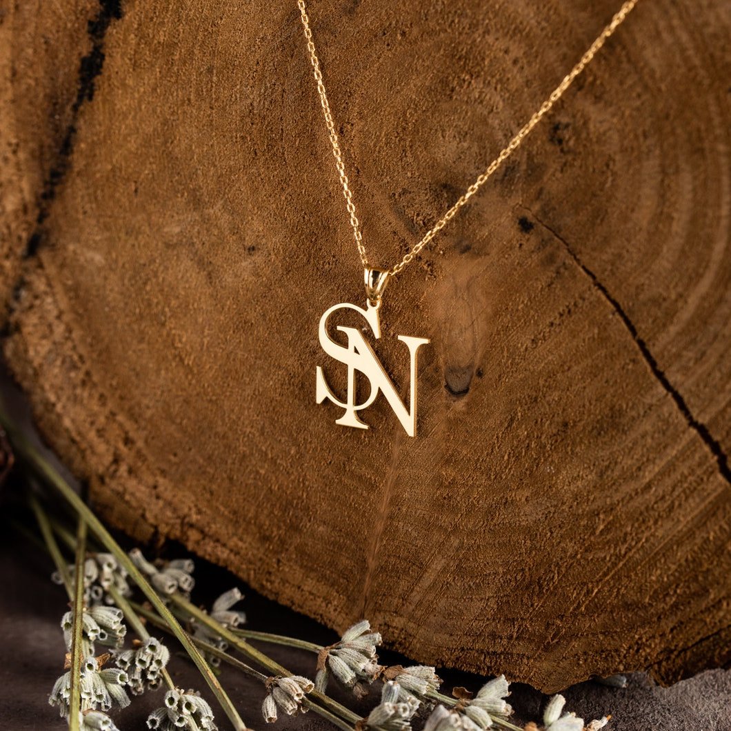 Double initial Necklace