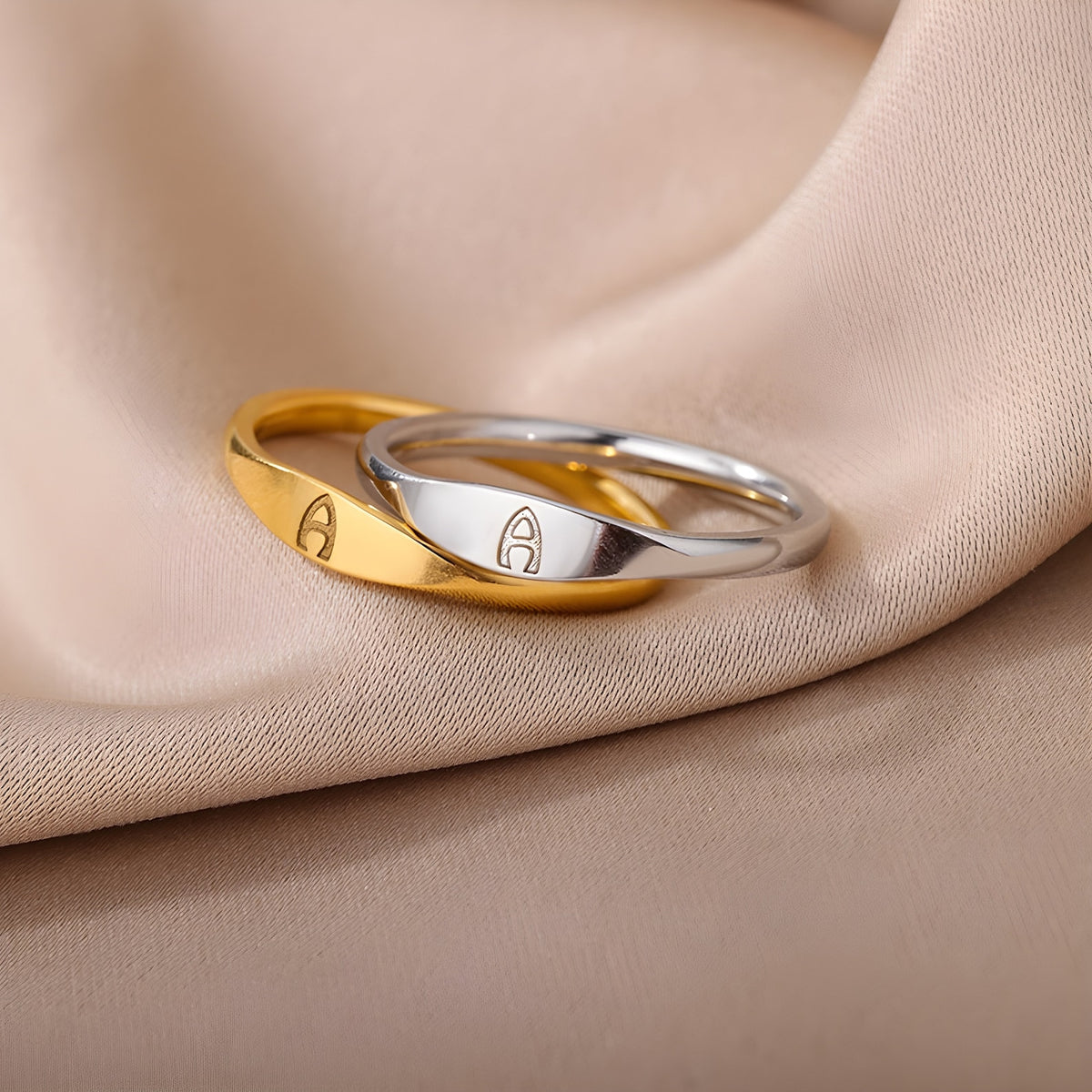 One Letter Initial Custom Ring