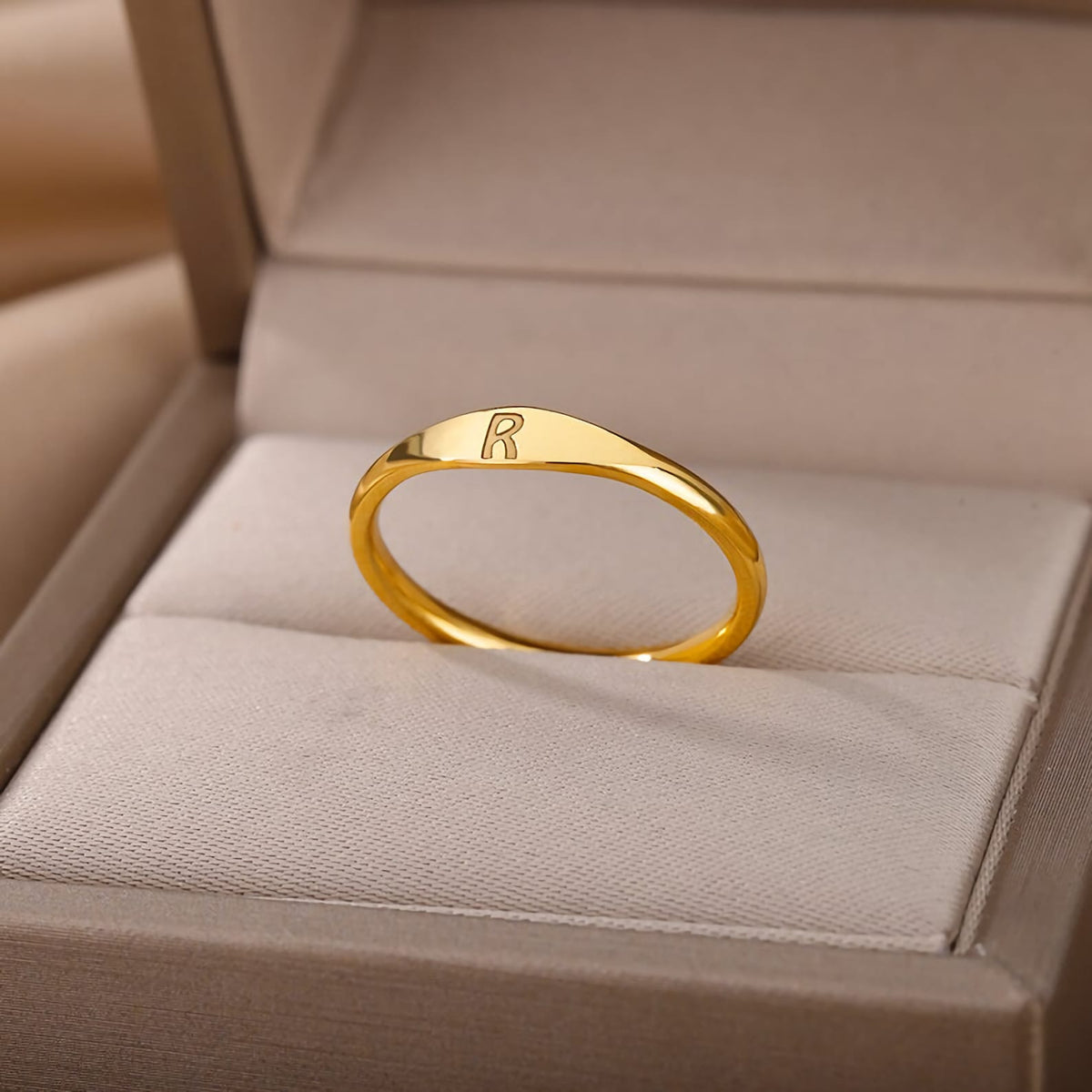 One Letter Initial Custom Ring