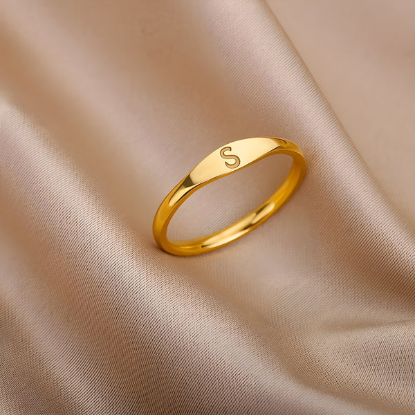 One Letter Initial Custom Ring