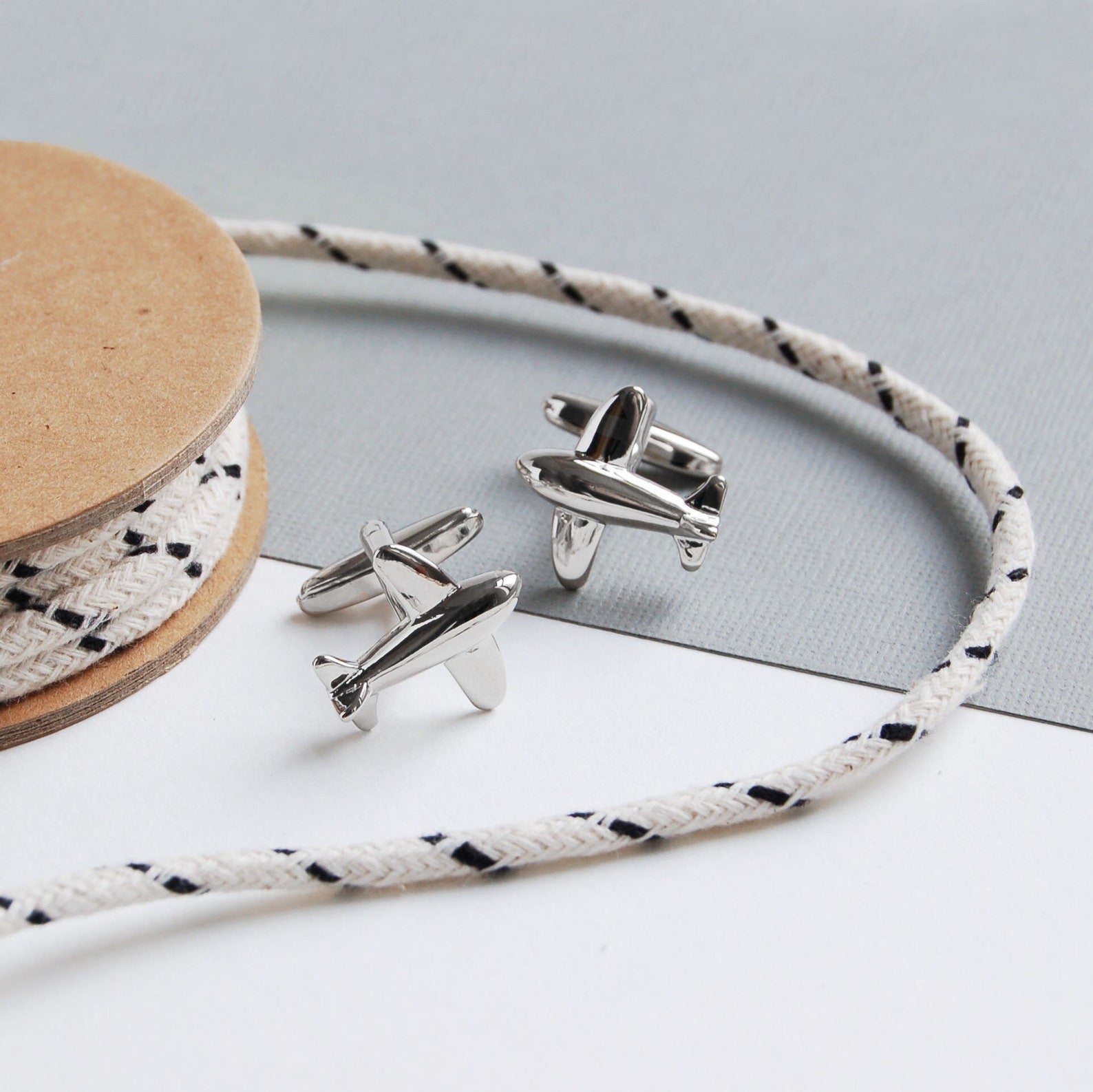 Aeroplane Cufflinks by Artsy Store