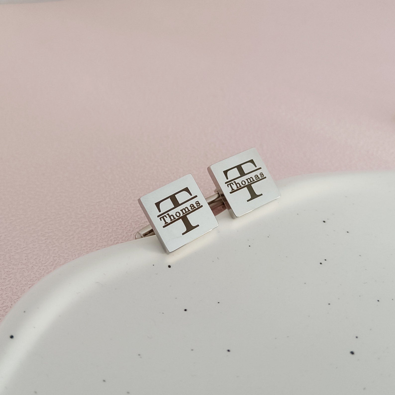 Personalized Name Cufflinks with Initial