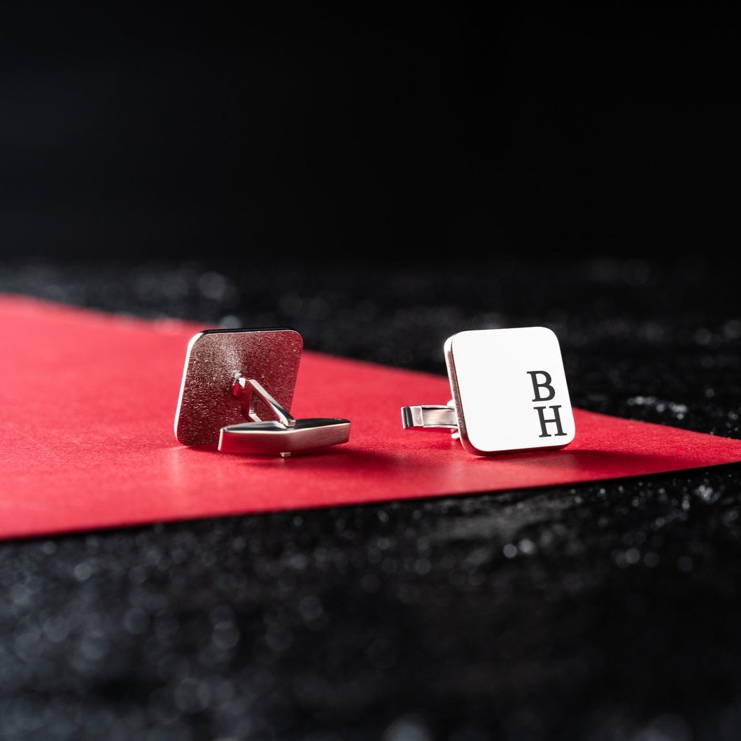 Exquisite Monogram Cufflinks- Initials Printed